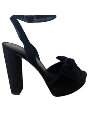 NWOT Pella Moda Black Suede Heels - Size 6.5